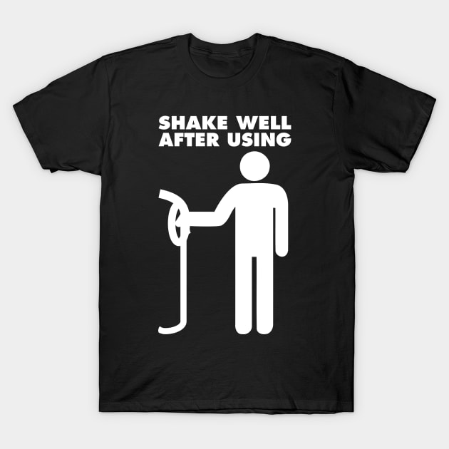 Shake Well After Using T-Shirt by drummingco